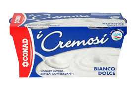 I Cremosi Bianco Dolce Yogurt Intero 2x125g Conad