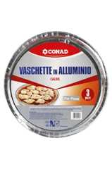 Conad Vaschette in Alluminio Caldo Gelo con Coperchio 1 Porzione conf. 5 pz.